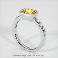 2.01 Ct. Sapphire Ring, 14K White Gold 2
