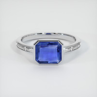 3.44 Ct. Sapphire Ring, 18K White Gold 1
