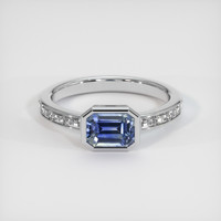 1.22 Ct. Bi Color Sapphire Ring, 18K White Gold 1