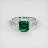 1.83 Ct. Emerald Ring, 18K White Gold 1