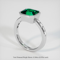 2.71 Ct. Emerald Ring, 18K White Gold 2