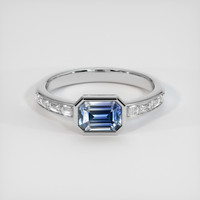 1.13 Ct. Bi Color Sapphire Ring, 18K White Gold 1