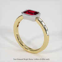 1.16 Ct. Ruby Ring, 14K White & Yellow 2