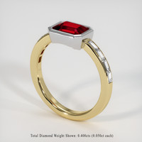1.54 Ct. Ruby Ring, 14K White & Yellow 2
