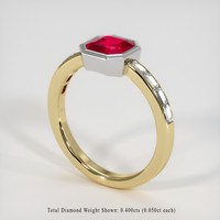 1.35 Ct. Ruby Ring, 14K White & Yellow 2