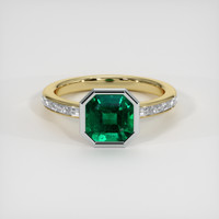 1.83 Ct. Emerald Ring, 18K White & Yellow 1