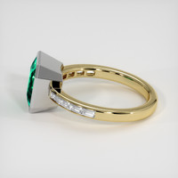 2.71 Ct. Emerald Ring, 18K White & Yellow 4