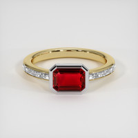 1.16 Ct. Ruby Ring, 18K White & Yellow 1