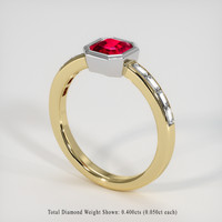 1.03 Ct. Ruby Ring, 18K White & Yellow 2