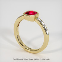 1.03 Ct. Pinkish Red Ruby Ring, 10K Yellow Gold 2