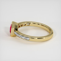 1.03 Ct. Pinkish Red Ruby Ring, 10K Yellow Gold 4