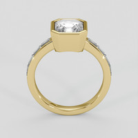4.06 Ct. White Sapphire Ring, 10K Yellow Gold 3