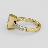 4.06 Ct. White Sapphire Ring, 10K Yellow Gold 4