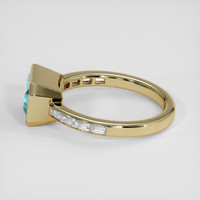 2.11 Ct. Greenish Blue Tourmaline Ring, 14K Yellow Gold 4