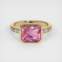 3.37 Ct. Pink Sapphire Ring, 14K Yellow Gold 1