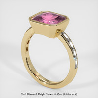 3.37 Ct. Pink Sapphire Ring, 14K Yellow Gold 2