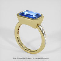 6.90 Ct. Bi Color / Parti Sapphire Ring, 14K Yellow Gold 2