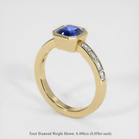 1.40 Ct. Blue Sapphire Ring, 14K Yellow Gold 2
