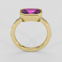 3.20 Ct. Purple Sapphire Ring, 14K Yellow Gold 3