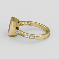 3.20 Ct. Purple Sapphire Ring, 14K Yellow Gold 4