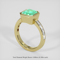 3.17 Ct. Emerald Ring, 18K Yellow Gold 2