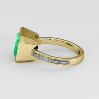3.92 Ct. Emerald Ring, 18K Yellow Gold 4