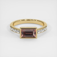1.47 Ct. Padparadscha Sapphire Ring, 18K Yellow Gold 1