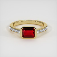 1.16 Ct. Ruby Ring, 18K Yellow Gold 1