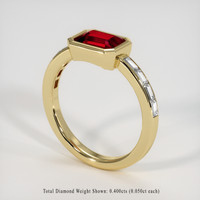 1.54 Ct. Ruby Ring, 18K Yellow Gold 2