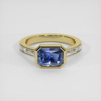 2.63 Ct. Blue Sapphire Ring, 18K Yellow Gold 1