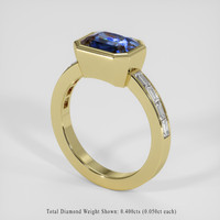 2.63 Ct. Blue Sapphire Ring, 18K Yellow Gold 2