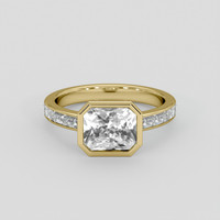 4.06 Ct. White Sapphire Ring, 18K Yellow Gold 1