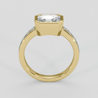 4.06 Ct. White Sapphire Ring, 18K Yellow Gold 3