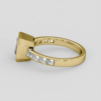 4.06 Ct. White Sapphire Ring, 18K Yellow Gold 4