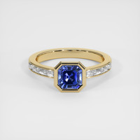 1.40 Ct. Blue Sapphire Ring, 18K Yellow Gold 1