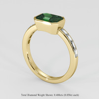 1.85 Ct. Yellowish Green Sapphire Ring, 18K Yellow Gold 2