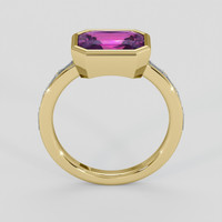 3.20 Ct. Purple Sapphire Ring, 18K Yellow Gold 3