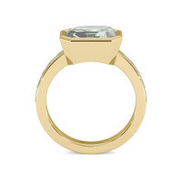 3.16 Ct. White Sapphire Ring, 18K Yellow Gold 3