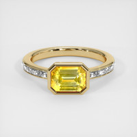 2.01 Ct. Yellow Sapphire Ring, 18K Yellow Gold 1