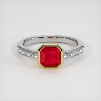 1.35 Ct. Ruby Ring, 14K Yellow & White 1