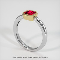 1.03 Ct. Ruby Ring, 14K Yellow & White 2