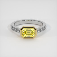 1.93 Ct. Yellow Sapphire Ring, 14K Yellow & White 1