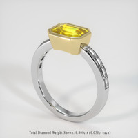 2.01 Ct. Yellow Sapphire Ring, 14K Yellow & White 2