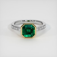 1.83 Ct. Emerald Ring, 18K Yellow & White 1