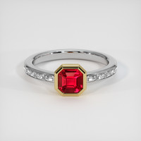 1.03 Ct. Ruby Ring, 18K Yellow & White 1