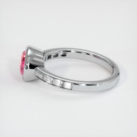 2.06 Ct. Purplish Pink Sapphire Ring, Platinum 950 4