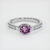 0.57 Ct. Pink Sapphire Ring, Platinum 950 1