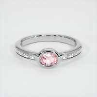 0.44 Ct. Pink Sapphire Ring, Platinum 950 1