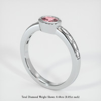 0.44 Ct. Pink Sapphire Ring, Platinum 950 2