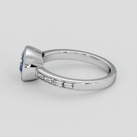 2.50 Ct. Greyish Blue Sapphire Ring, Platinum 950 4